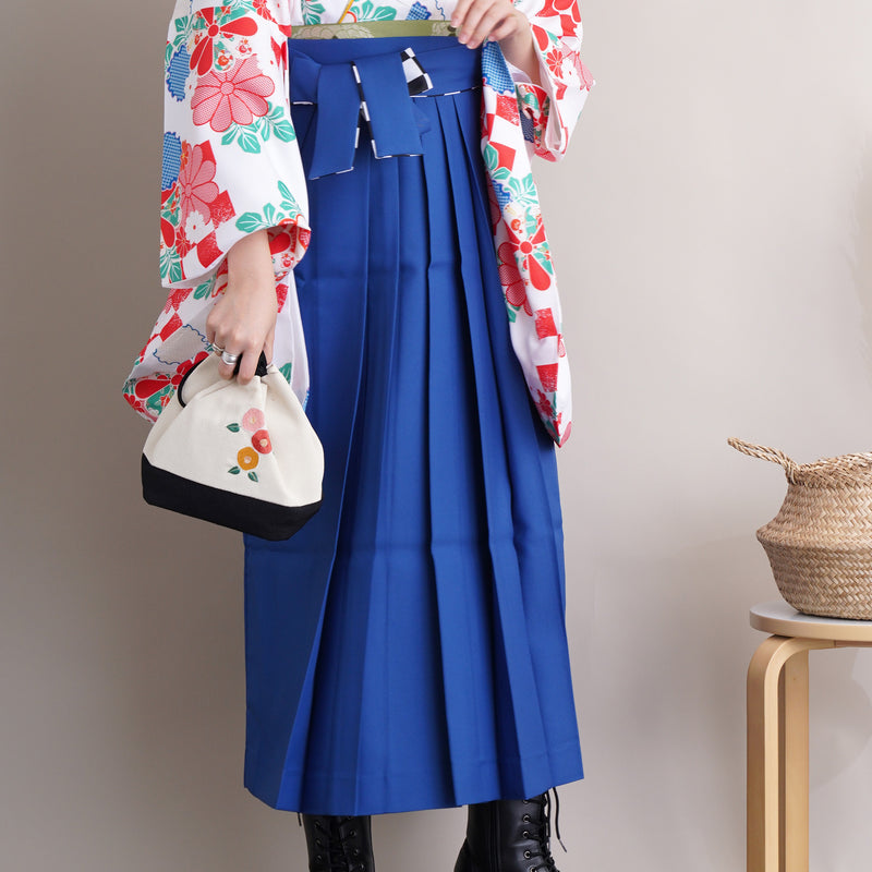 【リサイクル袴】袴 単品 販売品 中古 USED ブルー 袴87cm（身長145-152cm）ジュニア 卒業式 低身長コーデ ひよこ商店 （6838627200）【中古販売】