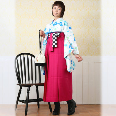 【リサイクル袴】袴 単品 販売品 中古 USED ピンク 袴87cm（身長145-152cm）ジュニア 卒業式 低身長コーデ ひよこ商店 （6838627400）【中古販売】