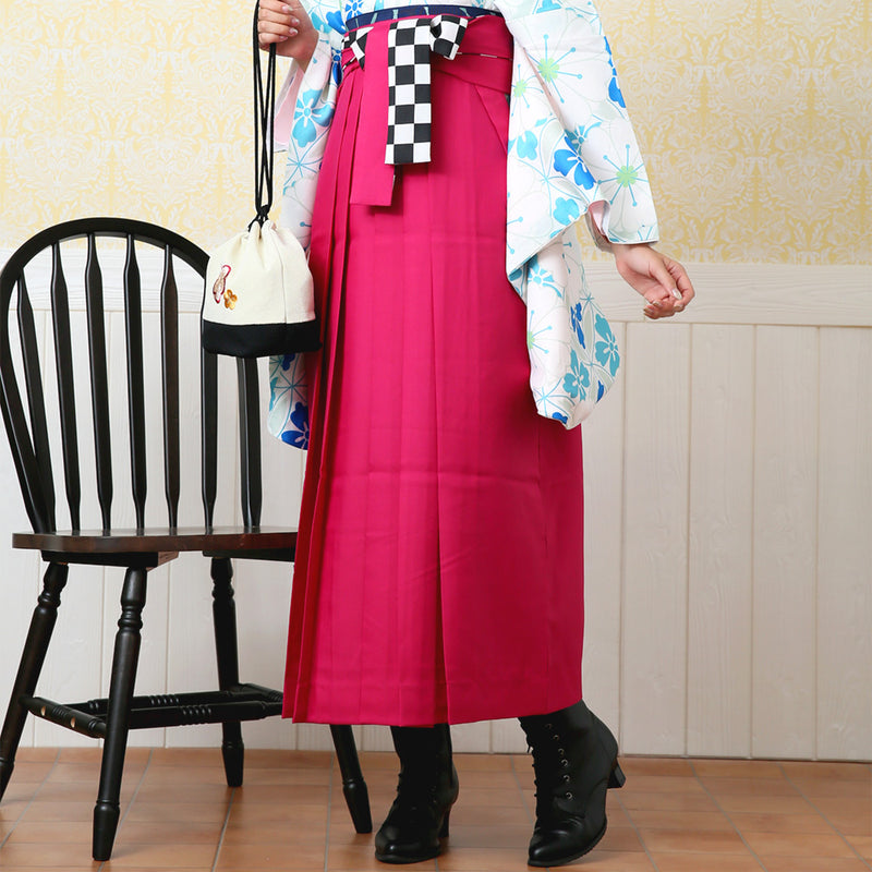 【リサイクル袴】袴 単品 販売品 中古 USED ピンク 袴87cm（身長145-152cm）ジュニア 卒業式 低身長コーデ ひよこ商店 （6838627400）【中古販売】