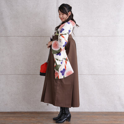 【リサイクル袴】袴 単品 販売品 中古 USED ブラウン 袴87cm（身長145-152cm）ジュニア 卒業式 低身長コーデ ひよこ商店 （6838627500）【中古販売】