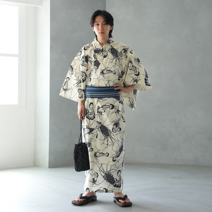 浴衣3点セット ニコアンティーク 国内染色 きなりに紺の伊勢海老 7361146701_9_720x.jpg?v=1718247172