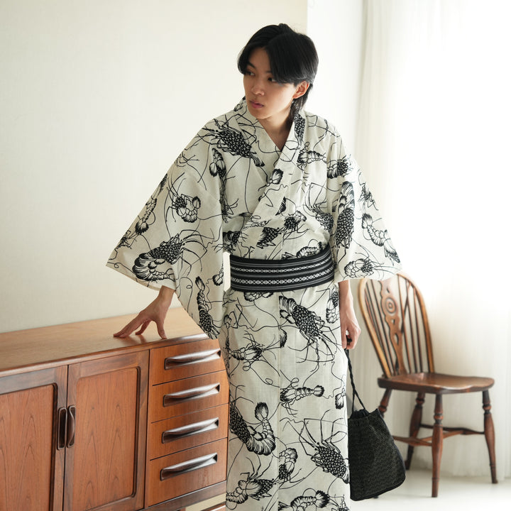 伊勢海老　浴衣　レトロ　黒　ニコアンティーク 7361147101_720x.jpg?v=1718247466