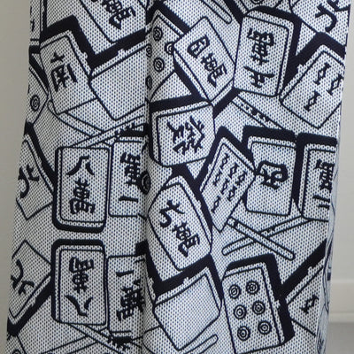 【utatane×注染工房 日本製小幅生地使用 メンズ浴衣3点セット ( ゆかた・帯・下駄 )  刺し子の麻雀牌】 奈良の職人さんの手染め キシダイキ (@daiki_kishi_) さん着用！（7361724601）