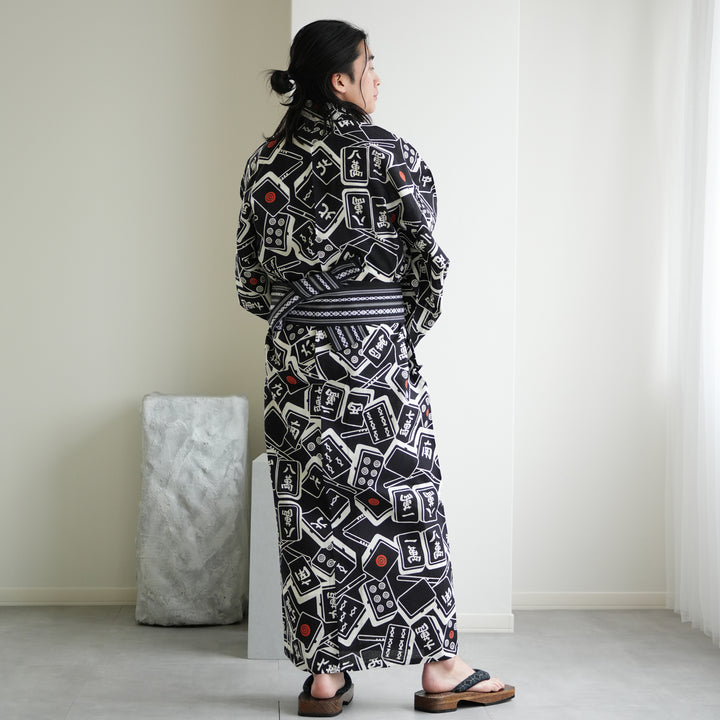 utatane×注染工房 日本製小幅生地使用 メンズ浴衣3点セット ( ゆかた