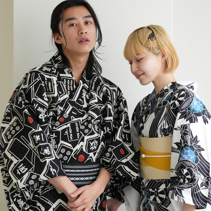 utatane×注染工房 日本製小幅生地使用 メンズ浴衣3点セット