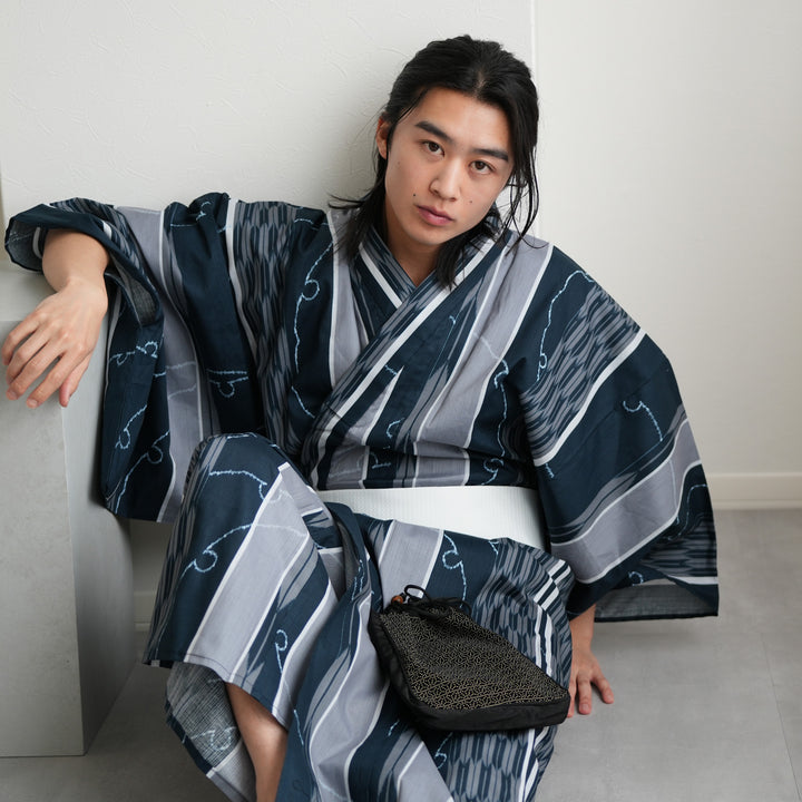 ◆高級変わり織◆涼し鉄線弦浴衣◆人気古典江戸ゆかた◆新品未使用　呉服店購入ゆかた ◇高級変わり織◇涼し鉄線弦浴衣◇人気古典江戸ゆかた◇新品未