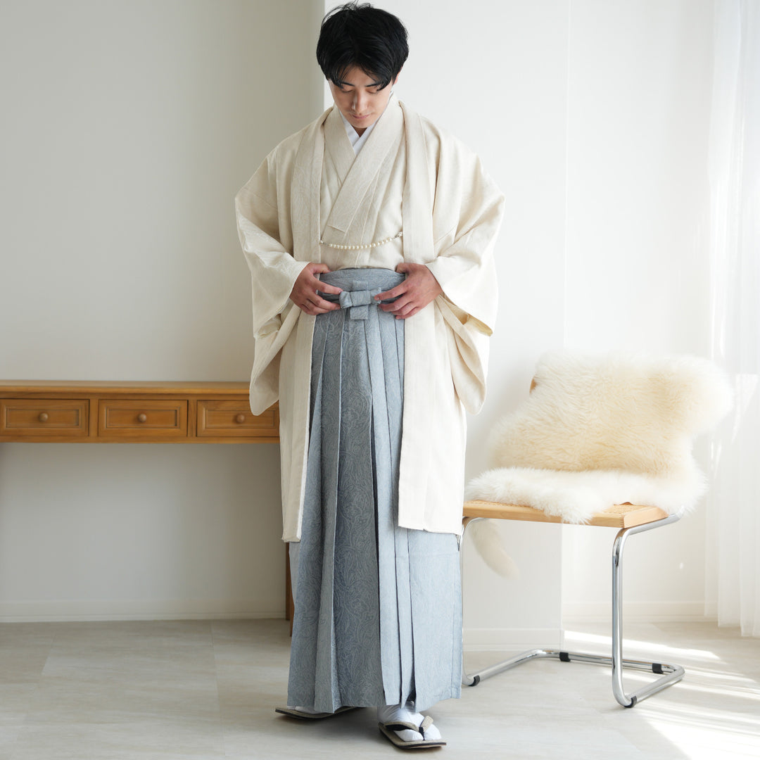 かぴぴ♡羽織袴 男性羽織・袴 白銀龍(No.12536) /振袖 きものこまや | My袴
