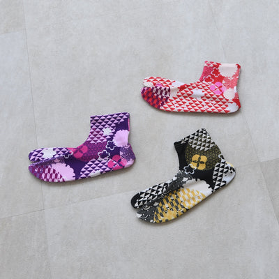 【ソックス足袋 単品】ストレッチ 日本製 フリーサイズ 靴下タイプ 口ゴム 和柄  こはぜ無し カジュアル（7787632401） 【取り寄せ品】