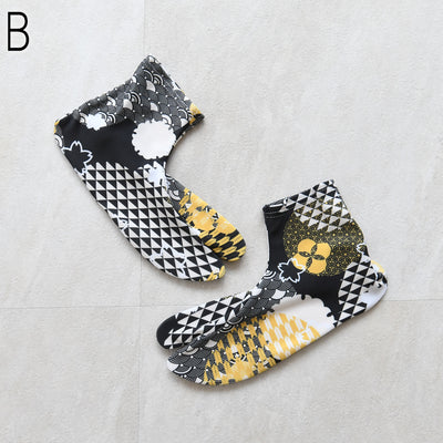 【ソックス足袋 単品】ストレッチ 日本製 フリーサイズ 靴下タイプ 口ゴム 和柄  こはぜ無し カジュアル（7787632401） 【取り寄せ品】