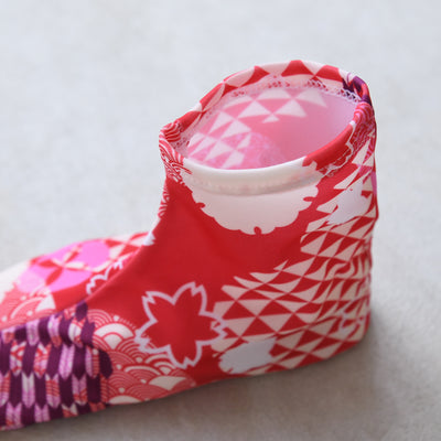 【ソックス足袋 単品】ストレッチ 日本製 フリーサイズ 靴下タイプ 口ゴム 和柄  こはぜ無し カジュアル（7787632401） 【取り寄せ品】