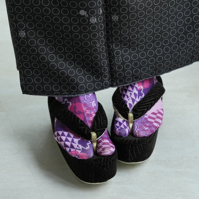 【ソックス足袋 単品】ストレッチ 日本製 フリーサイズ 靴下タイプ 口ゴム 和柄  こはぜ無し カジュアル（7787632401） 【取り寄せ品】