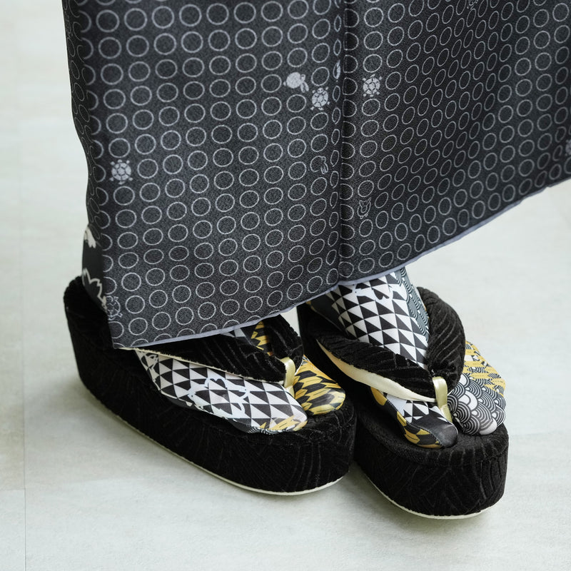 【ソックス足袋 単品】ストレッチ 日本製 フリーサイズ 靴下タイプ 口ゴム 和柄  こはぜ無し カジュアル（7787632401） 【取り寄せ品】