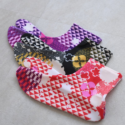 【ソックス足袋 単品】ストレッチ 日本製 フリーサイズ 靴下タイプ 口ゴム 和柄  こはぜ無し カジュアル（7787632401） 【取り寄せ品】