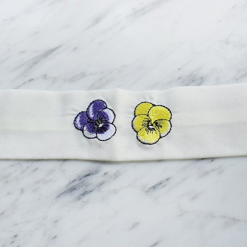 【utatane×Kuovi（クオヴィ）刺繍腰紐3本セット 果樹園（Orchard）イエロー】刺繍入り 腰ひも 北欧デザイン パラティッシ 着付け小物 並幅 並尺 （7791604700）