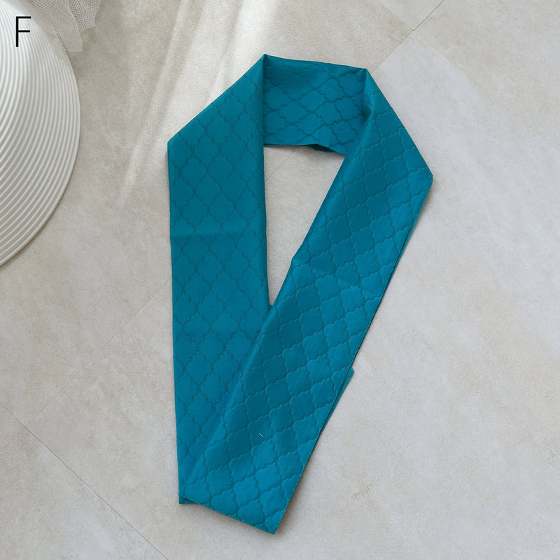 半衿 ジャガード 洗える ドット 七宝 アラベスク クリーム アイボリー ラベンダー 紫 青緑 黒 半襟 日本製 （7796611301）