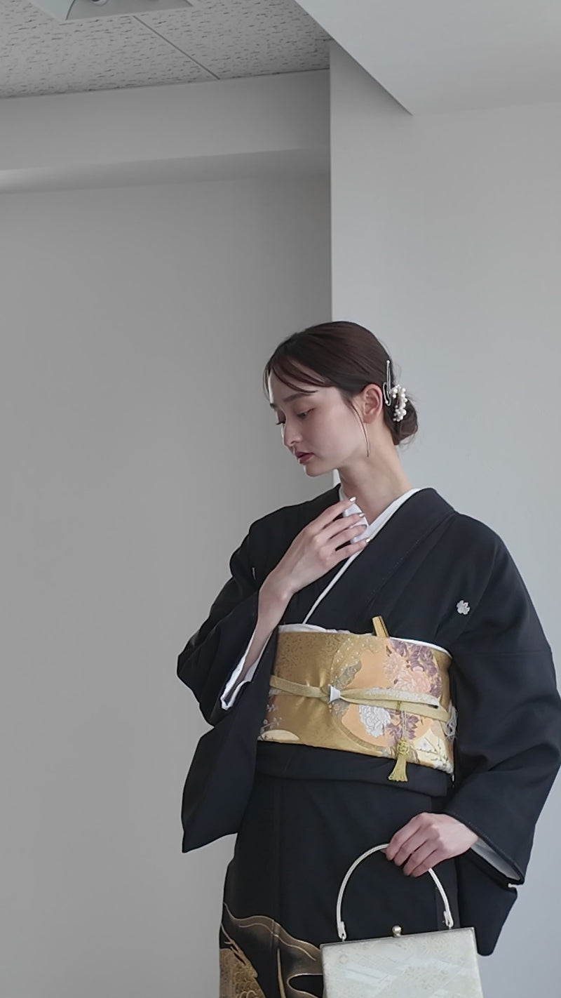 【レンタル】黒留袖 着物20点セット 桂由美 金龍 フォーマル 高級 正絹 結婚式着物  KOTOHOGI ことほぎ 金彩友禅 第一礼装 フォトウェディング （1045605200）