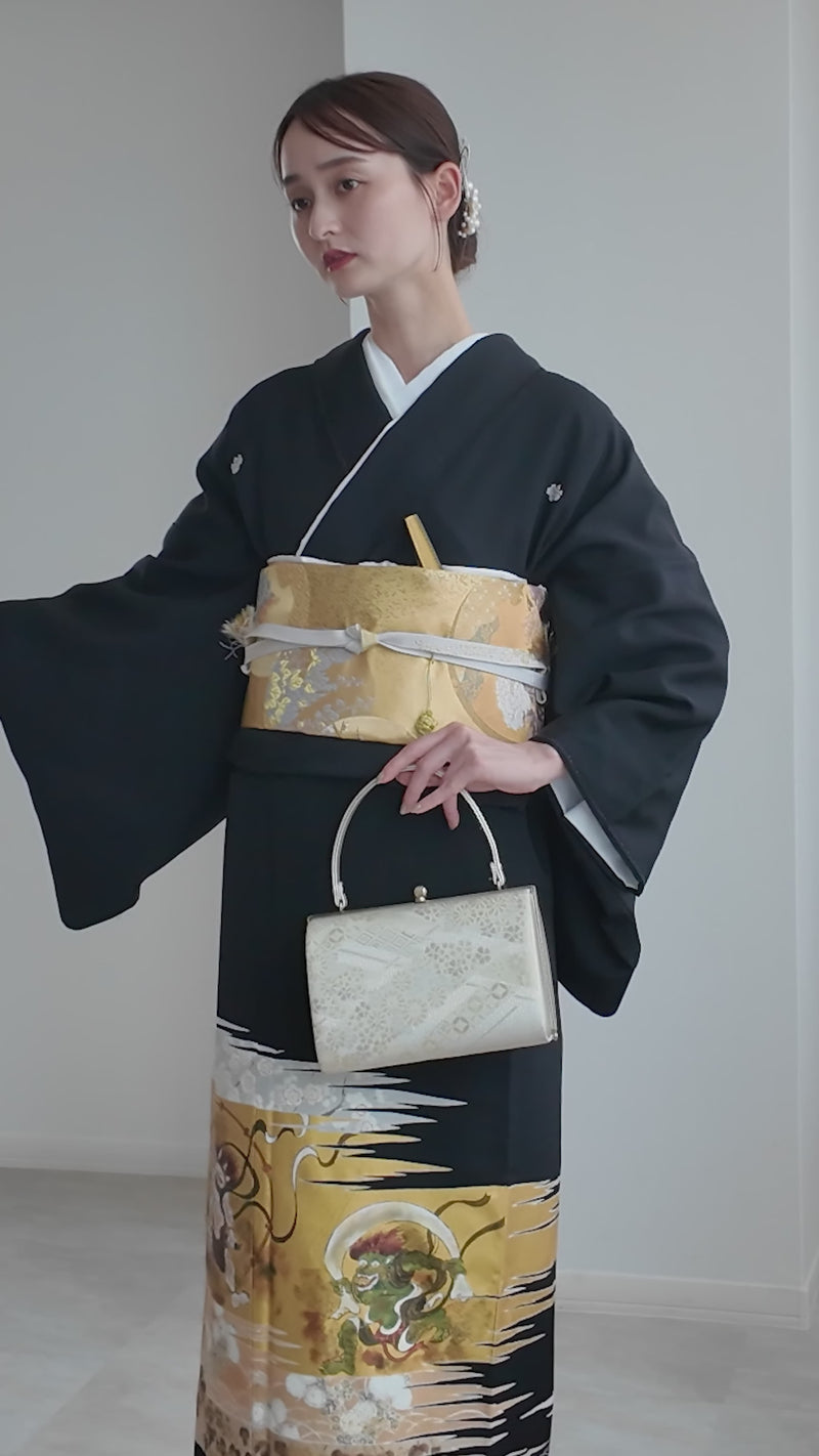 【レンタル】黒留袖 着物20点セット 桂由美 風神・雷神 フォーマル 高級 正絹 結婚式着物  KOTOHOGI ことほぎ 金彩友禅 第一礼装 フォトウェディング （1045605100）
