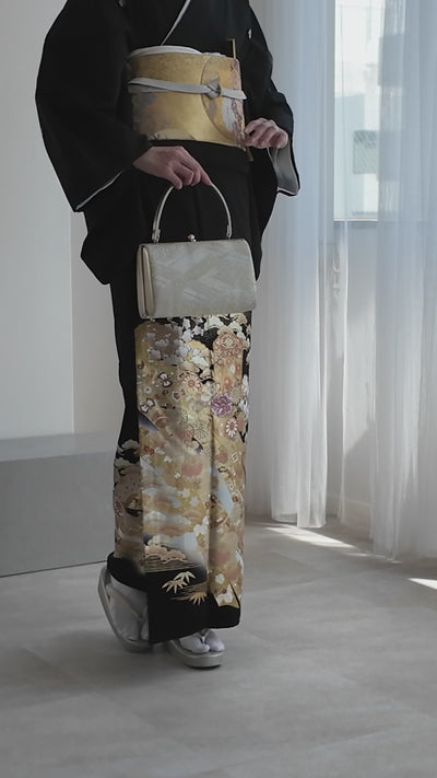 【レンタル】黒留袖 着物20点セット 桂由美 古典熨斗模様 フォーマル 高級 正絹 結婚式着物  KOTOHOGI ことほぎ 金彩友禅 第一礼装 フォトウェディング （1045605000）