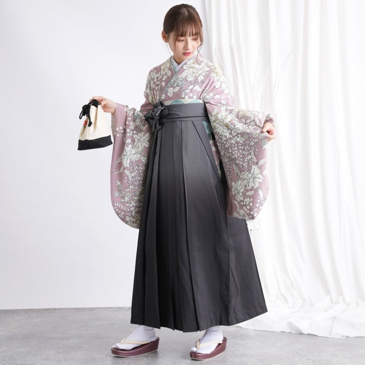 レンタル品】2尺袖 袴 17点セット 91cm 国内染色 レトロモダン系