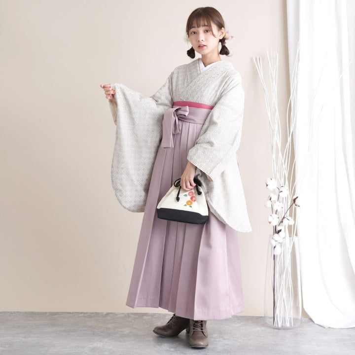 レンタル品】utatane 2尺袖 袴 17点セット 91cm レトロモダン系