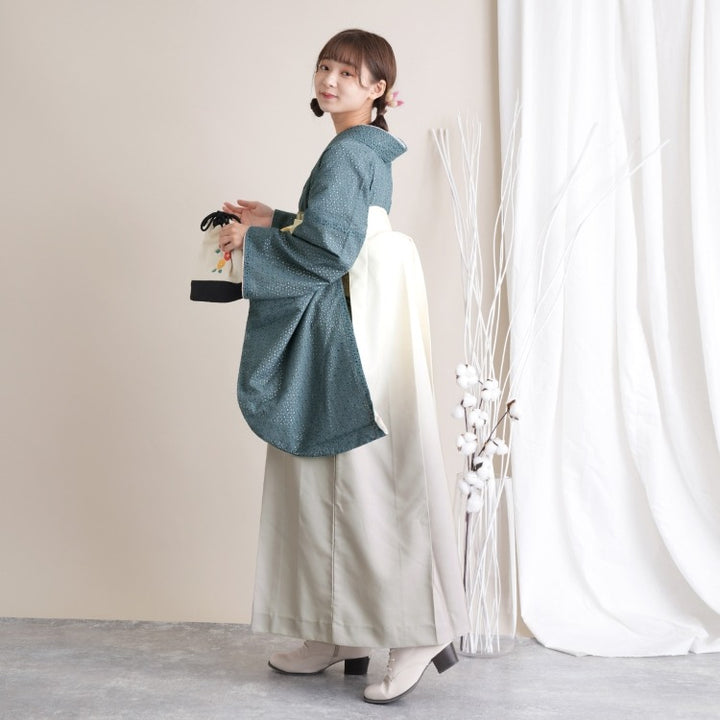 レンタル品】utatane 2尺袖 袴 17点セット 91cm レトロモダン系