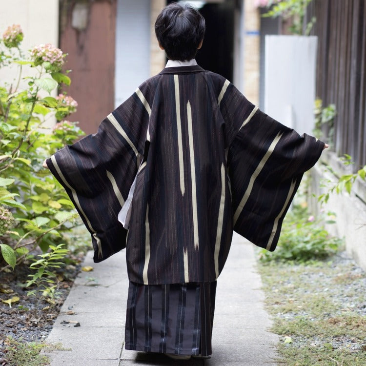 レンタル】袴セット 小学生 男の子 レトロ 羽織袴 卒業式 袴