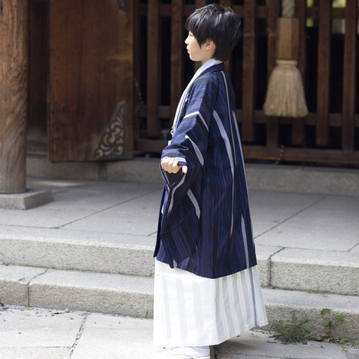 レンタル】袴セット 小学生 男の子 レトロ 羽織袴 卒業式 袴