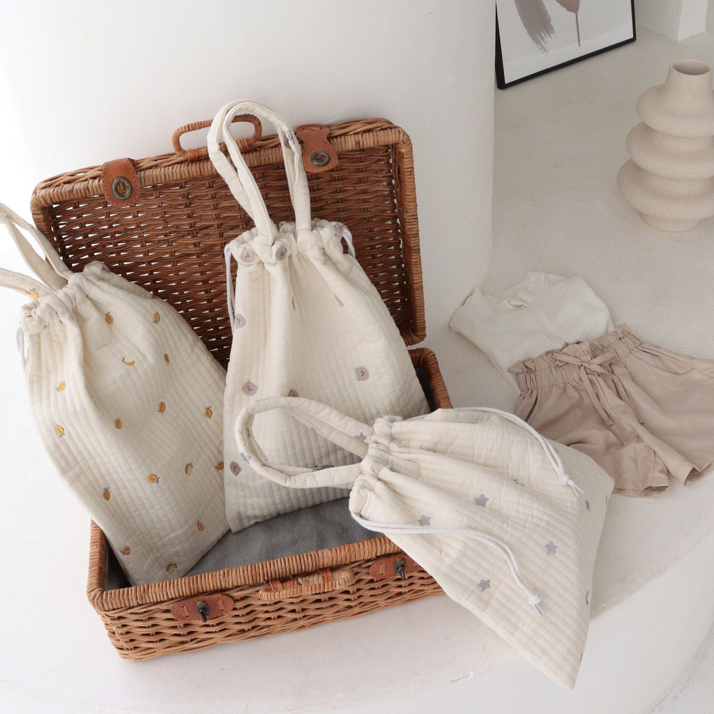 ヌビ お着替え袋 体操着袋 イブル ブルー イルカ 水色 ベージュ