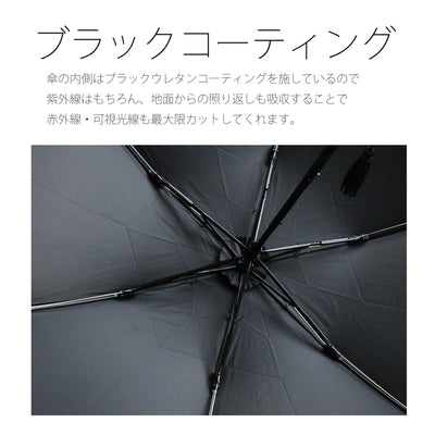 日傘 完全遮光 100％遮光 折りたたみ 50cm コンパクト（2512622501）【キットB】