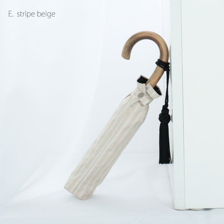 日傘 完全遮光 100％遮光 折りたたみ 55cm ウッドハンドル