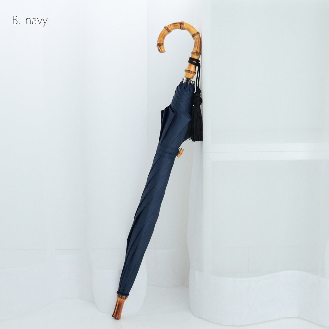 utatane 日傘（長傘） 一級遮光晴雨兼用 ベーシック系 無地 黒系