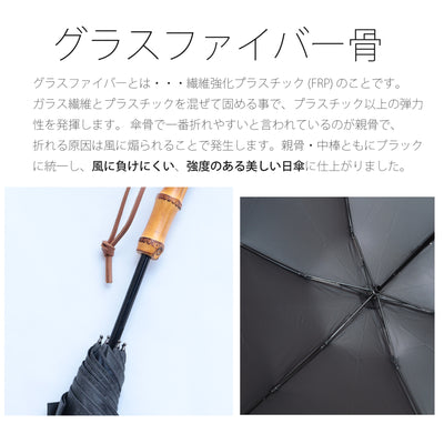 日傘 完全遮光 100％遮光 長傘 47cm スライドショート ストレートハンドル（2513617801）【キットA】
