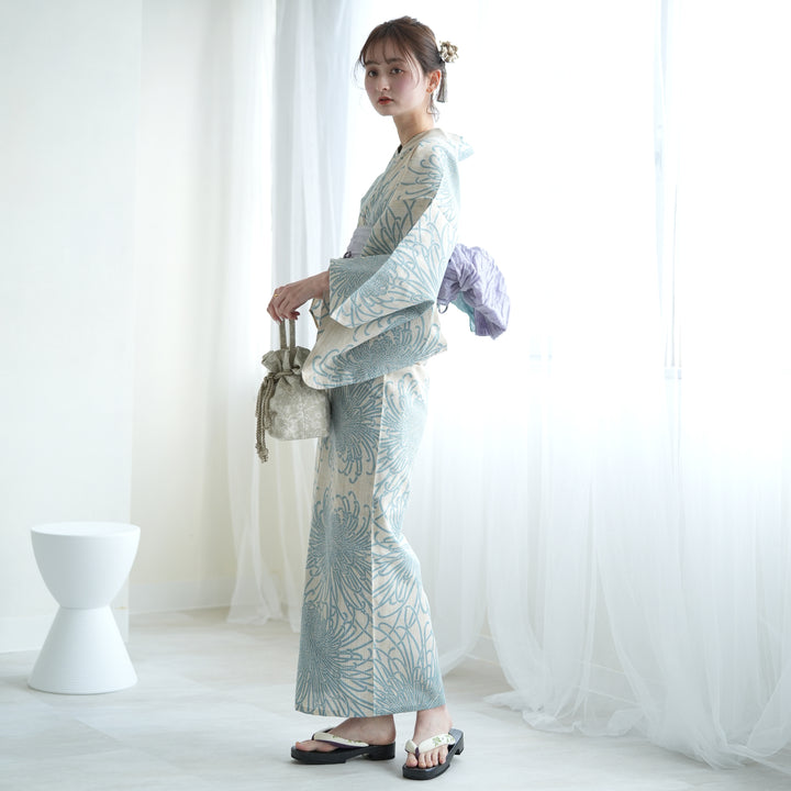 浴衣3点セット（浴衣/帯/下駄） utatane 注染 ゆかた