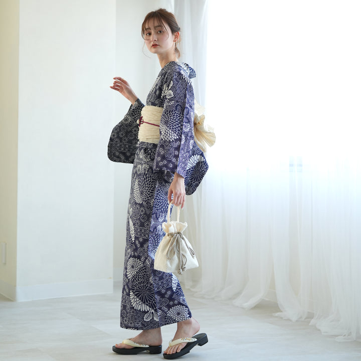 浴衣3点セット（浴衣/帯/下駄） utatane 注染 ゆかた