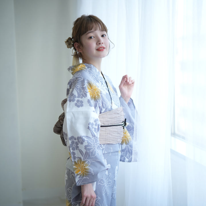 浴衣3点セット（浴衣/帯/下駄） utatane 注染 ゆかた